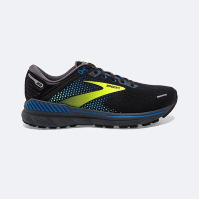 Men's Brooks Adrenaline GTS 22 Road Running Shoes Black/Blue | USA01534