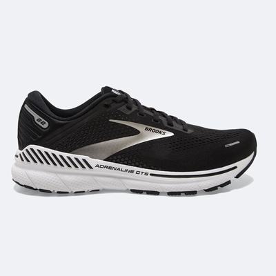 Men's Brooks Adrenaline GTS 22 Road Running Shoes Black/Silver/Dark Grey | USA04579