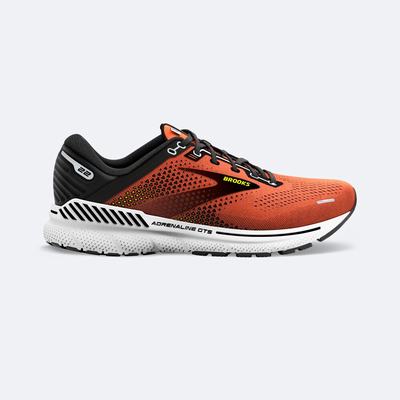 Men's Brooks Adrenaline GTS 22 Road Running Shoes Orange/Black/White | USA38147