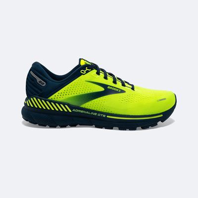 Men's Brooks Adrenaline GTS 22 Road Running Shoes Yellow/Navy | USA74963