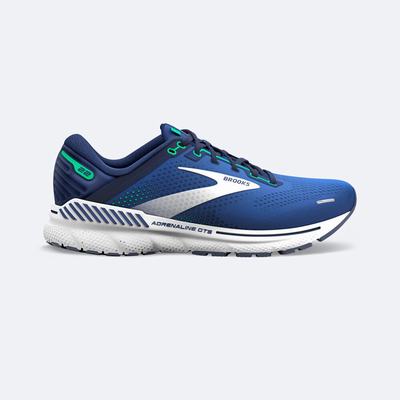 Men's Brooks Adrenaline GTS 22 Road Running Shoes Blue/Green | USA76180