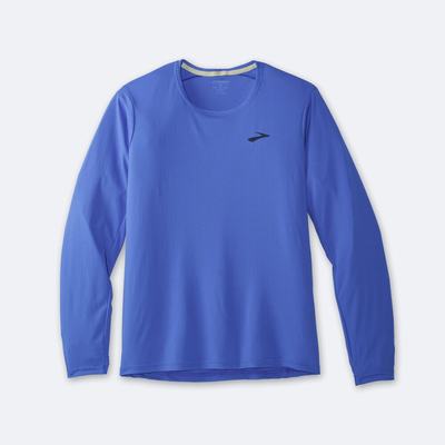 Men's Brooks Atmosphere Long Sleeve T-Shirts Blue | USA51386