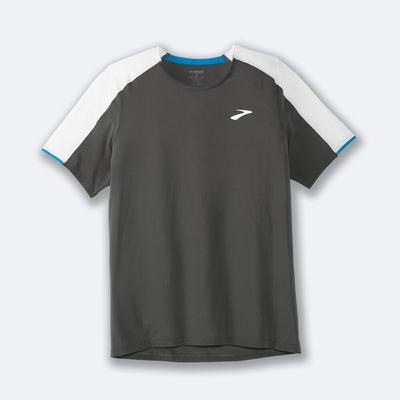 Men's Brooks Atmosphere Short Sleeve T-Shirts Dark Grey/Grey | USA01723