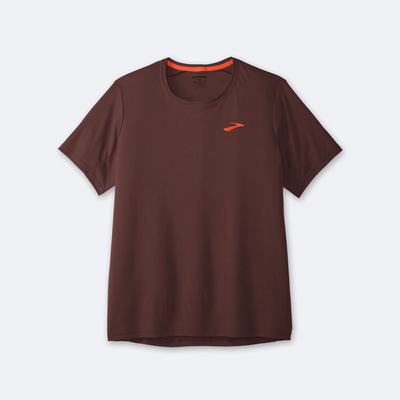 Men's Brooks Atmosphere Short Sleeve T-Shirts Chocolate | USA15890