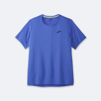 Men's Brooks Atmosphere Short Sleeve T-Shirts Blue | USA18475