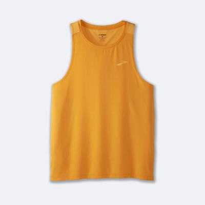 Men's Brooks Atmosphere Singlet 2.0 Tanks Gold/Orange | USA59786