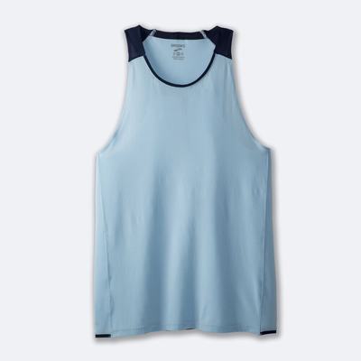 Men's Brooks Atmosphere Singlet Tanks Navy | USA95428