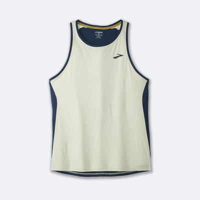 Men's Brooks Atmosphere Singlet Tanks Orange/Indigo | USA17803