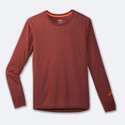 Men's Brooks Distance Long Sleeve T-Shirts Copper | USA96025