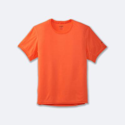 Men's Brooks Distance Short Sleeve T-Shirts Orange | USA13248