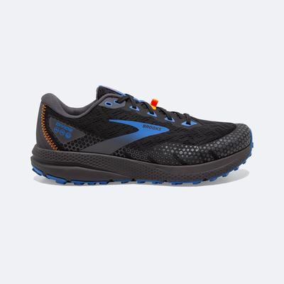 Men's Brooks Divide 3 Trail Running Shoes Black/Blue | USA51204