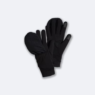 Men's Brooks Draft Hybrid Gloves Black | USA34018