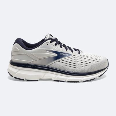 Men's Brooks Dyad 11 Road Running Shoes Grey/Navy | USA05431