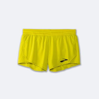 Men's Brooks Elite 3" Split Running Shorts Light Green | USA61874