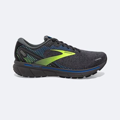 Men's Brooks Ghost 14 Road Running Shoes Black/Blue | USA20148