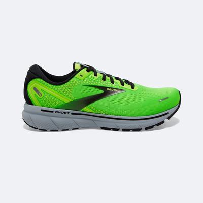 Men's Brooks Ghost 14 Road Running Shoes Green/Blue/Black | USA37862