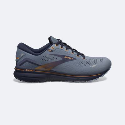 Men's Brooks Ghost 15 Road Running Shoes Grey/Navy | USA63897