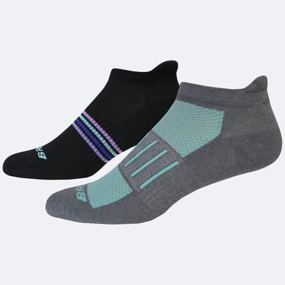 Men's Brooks Ghost Midweight 2-Pack Socks Grey/Mint Black/Mint | USA54308