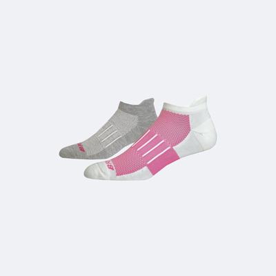 Men's Brooks Ghost Midweight 2-Pack Socks Grey/Pink | USA94785