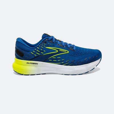 Men's Brooks Glycerin 20 Road Running Shoes Blue/White | USA87603