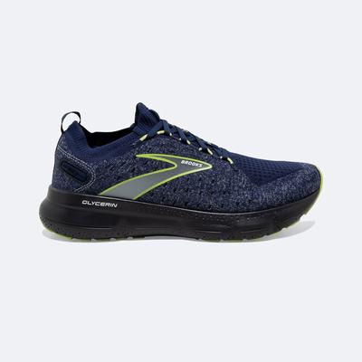 Men's Brooks Glycerin StealthFit 20 Road Running Shoes Blue/Light Green | USA67291