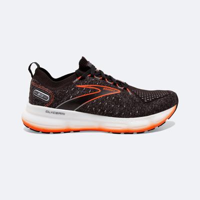 Men's Brooks Glycerin StealthFit 20 Road Running Shoes Black | USA76208