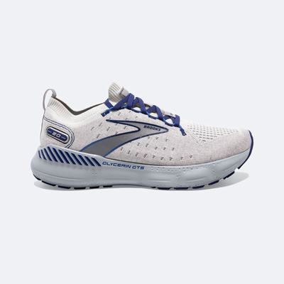 Men's Brooks Glycerin StealthFit GTS 20 Road Running Shoes Grey/Blue | USA74021