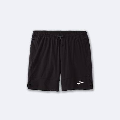 Men's Brooks High Point 7" 2-in-1 Running Shorts Black | USA29685