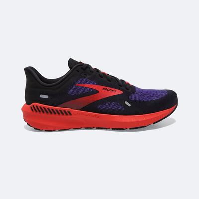 Men's Brooks Launch GTS 9 Road Running Shoes Black/Deep Blue/Red | USA68542