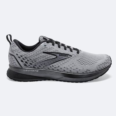 Men's Brooks Levitate 5 Road Running Shoes Grey/Black | USA65410