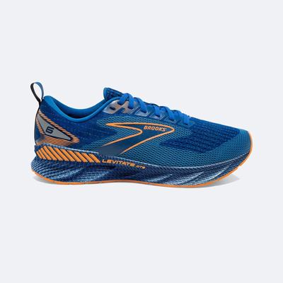 Men's Brooks Levitate GTS 6 Road Running Shoes Blue/Orange | USA23107