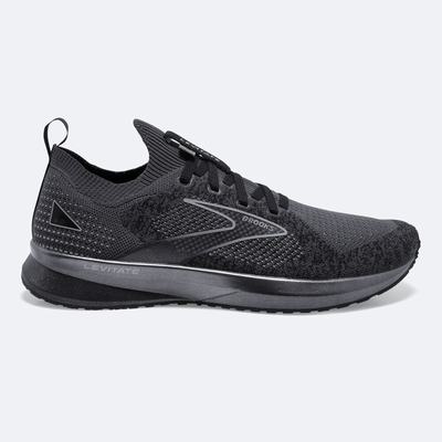 Men's Brooks Levitate StealthFit 5 Running Shoes Black/Grey | USA09542