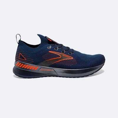 Men's Brooks Levitate StealthFit GTS 5 Road Running Shoes Navy/Brown | USA59784