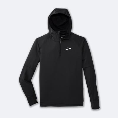 Men's Brooks Notch Thermal 2.0 Hoodies Black | USA68519