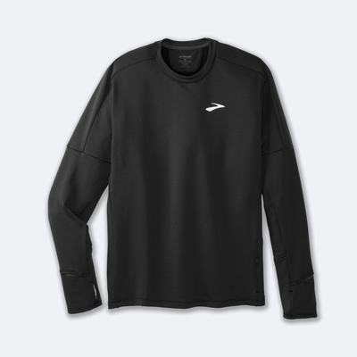 Men's Brooks Notch Thermal Long Sleeve 2.0 T-Shirts Black | USA24917