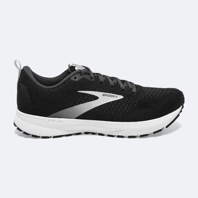 Men's Brooks Revel 4 Road Running Shoes Black/Silver | USA81362