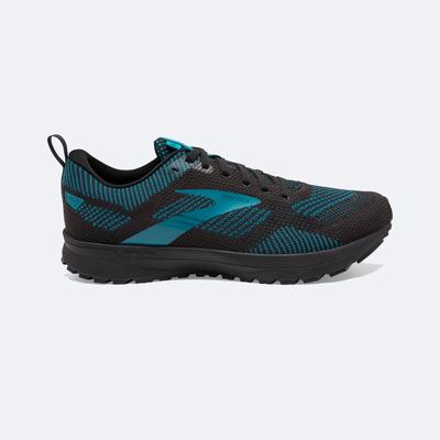 Men's Brooks Revel 5 Road Running Shoes Black/Turquoise | USA62087