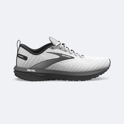 Men's Brooks Revel 6 Road Running Shoes White/Black | USA32984