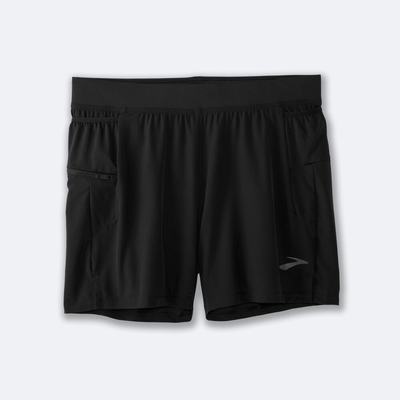 Men's Brooks Sherpa 5" 2-in-1 Running Shorts Black | USA39845