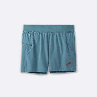 Men's Brooks Sherpa 5" 2-in-1 Running Shorts Blue | USA43092