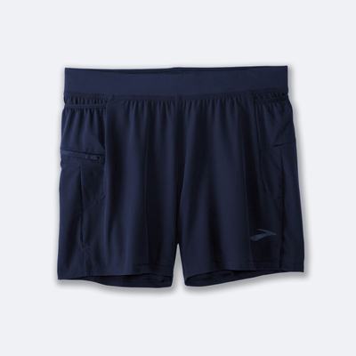 Men's Brooks Sherpa 5" 2-in-1 Running Shorts Navy | USA51627