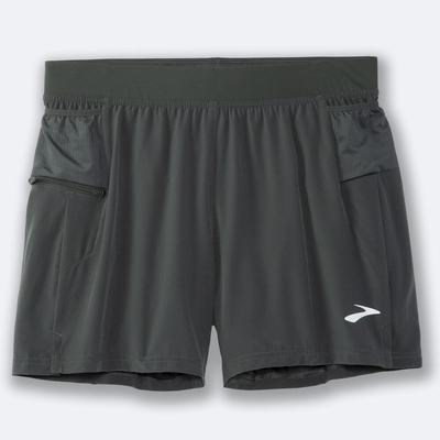 Men's Brooks Sherpa 5" 2-in-1 Running Shorts Dark Grey | USA69132