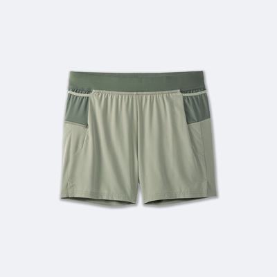 Men's Brooks Sherpa 5" 2-in-1 Running Shorts Green | USA73690