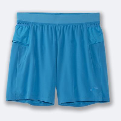 Men's Brooks Sherpa 7" 2-in-1 Running Shorts Blue | USA04258