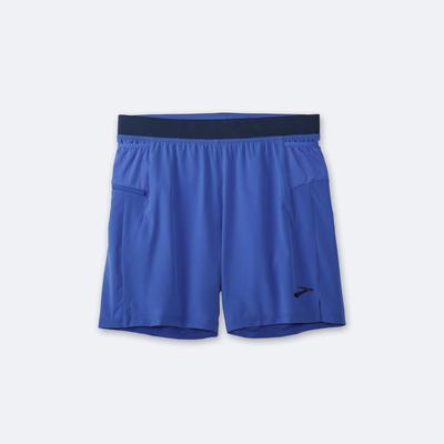 Men's Brooks Sherpa 7" 2-in-1 Running Shorts Blue/Indigo | USA16832