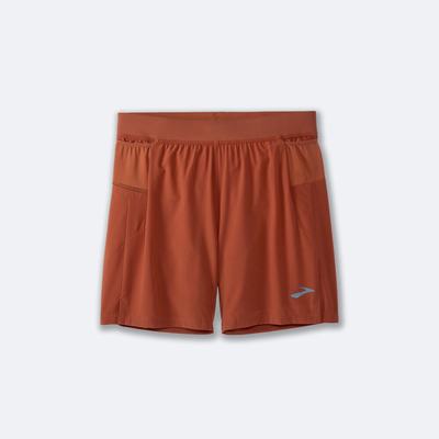 Men's Brooks Sherpa 7" 2-in-1 Running Shorts Red | USA86759