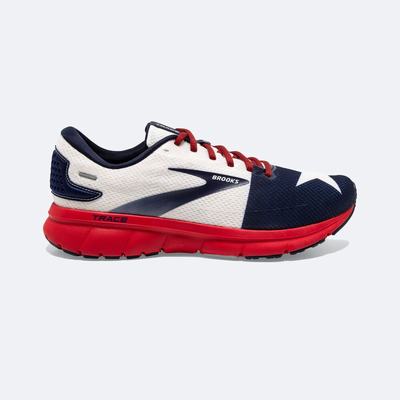 Men's Brooks Trace 2 Road Running Shoes Red/White/Navy | USA41386