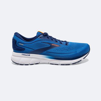 Men's Brooks Trace 2 Road Running Shoes Blue/Blue/Orange | USA69850