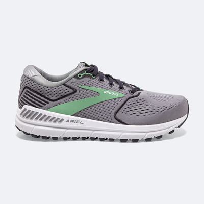 Women's Brooks Ariel '20 Road Running Shoes Grey/Black/Green | USA26903