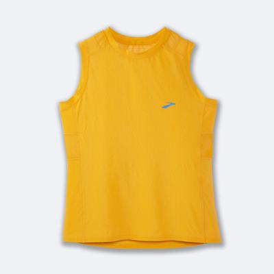 Women's Brooks Atmosphere Sleeveless T-Shirts Yellow | USA51978